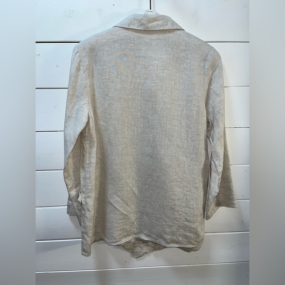 UCHUU MONTRÉAL – Asymmetrical Linen Shirt – Size 1 (Small) - Picture 4 of 11